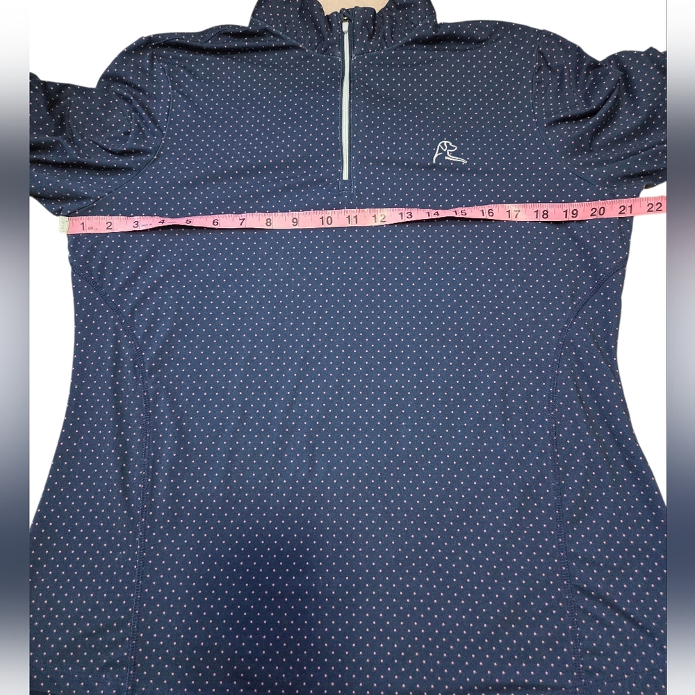 RHOBACK Women's Pullover Performance Q-Zip Quarter Zip - Size Large Polka Dots - Picture 3 of 5